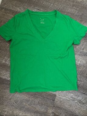 Bright Green V-Neck Tee